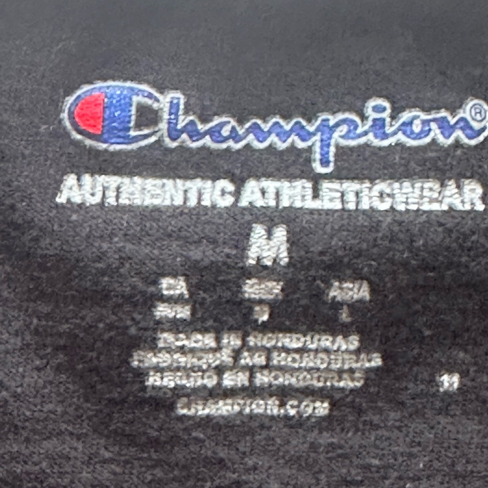 Champion MENS BLACK SIGN LANGUAGE GRAPHIC SHORT SLEEVE T-SHIRT SZ M - Picture 7 of 12